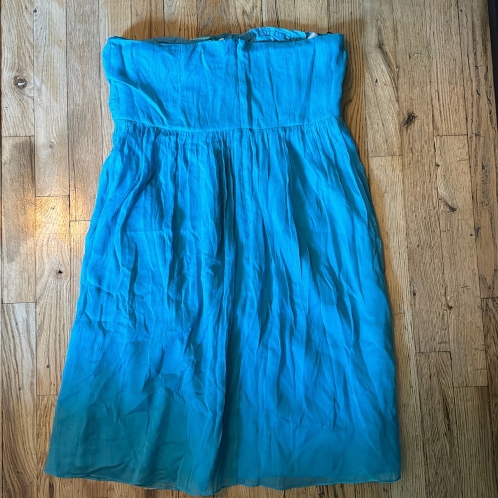 J. Crew Strapless Turquoise Dress - Picture 7 of 7